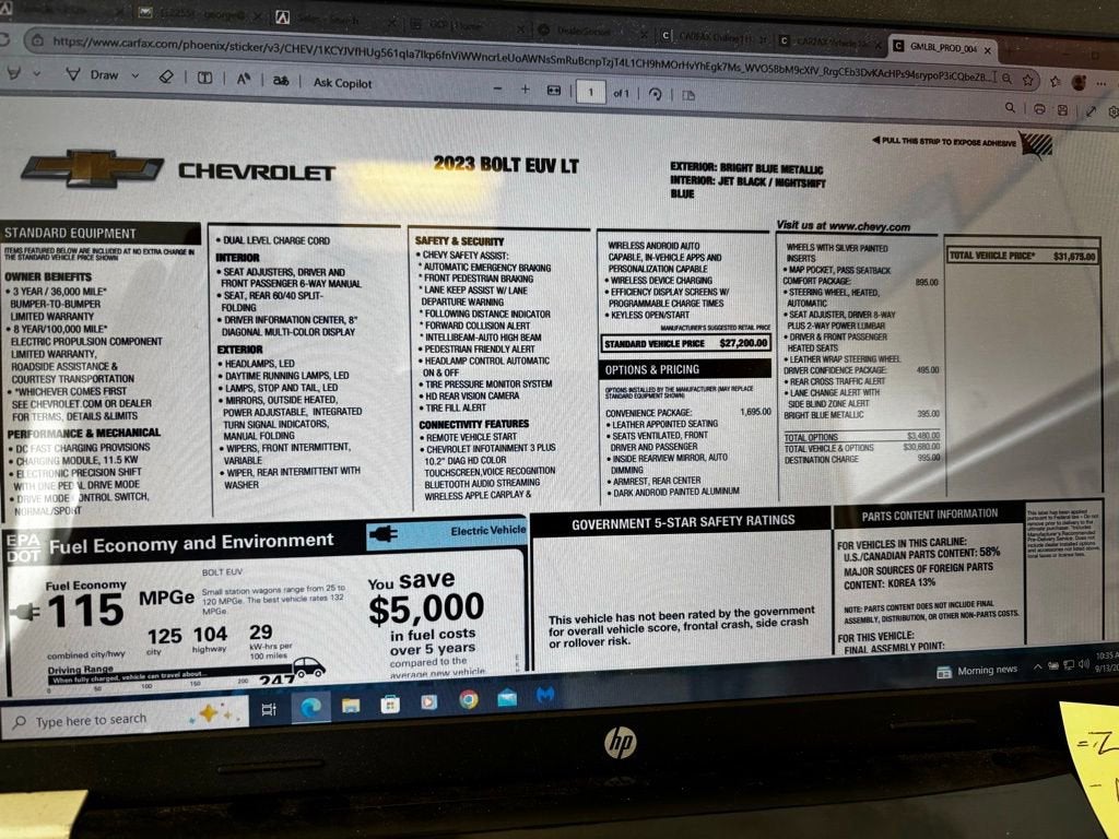 2023 Chevrolet Bolt EUV LT