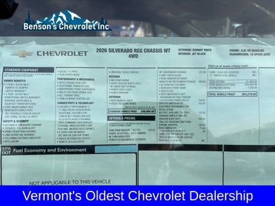 2026 Chevrolet Silverado 3500 HD Chassis Cab Work Truck