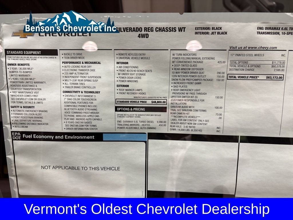 2026 Chevrolet Silverado 3500 HD Chassis Cab Work Truck