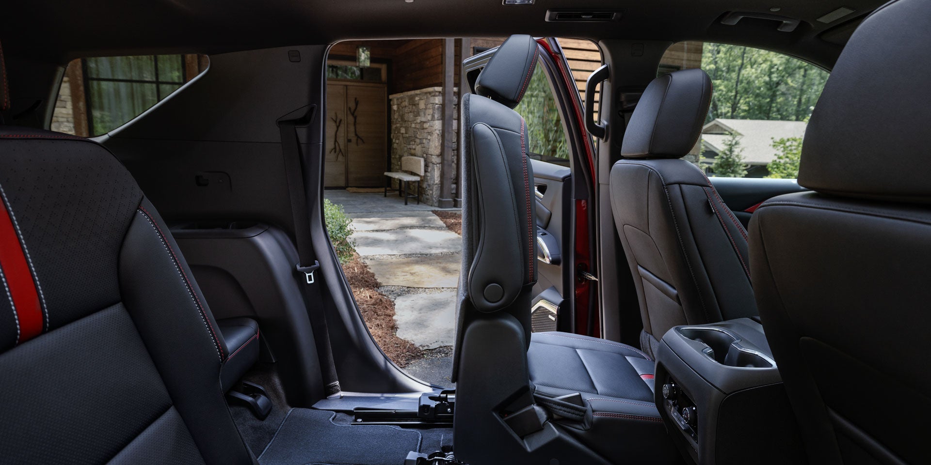 Back Seat Lifted for Storage